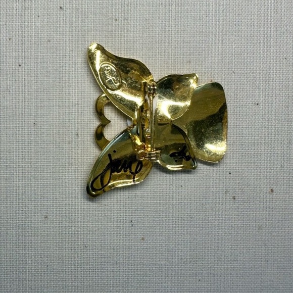 90’s Vintage Jane AOL SIGNED Gold-Tone Angel Pin & Brooch - Picture 6 of 16